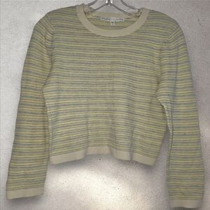 Veronica Beard Boise Striped Cotton Sweater Size Medium